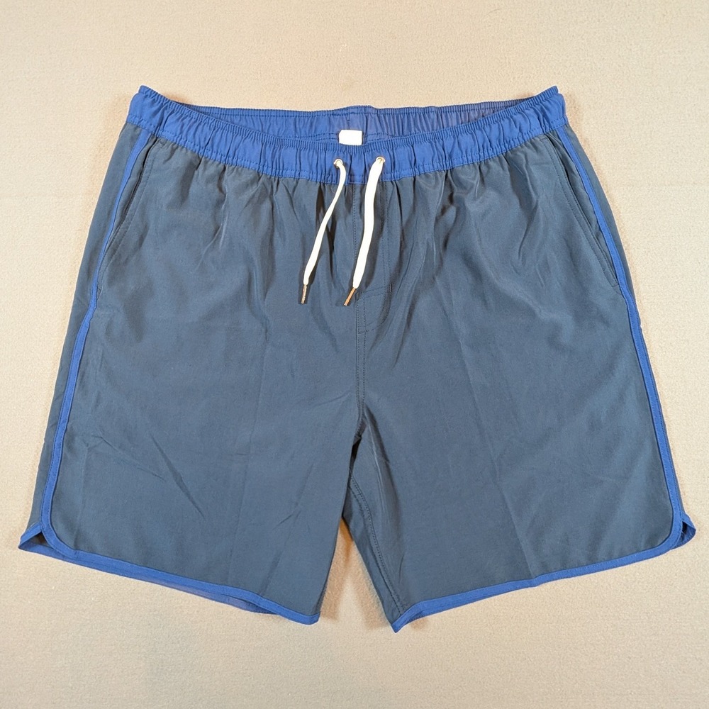 Fair‎ Harbor Men's Swim Trunks Shorts Blue XXXL Elastic Waist Drawstring Lined
